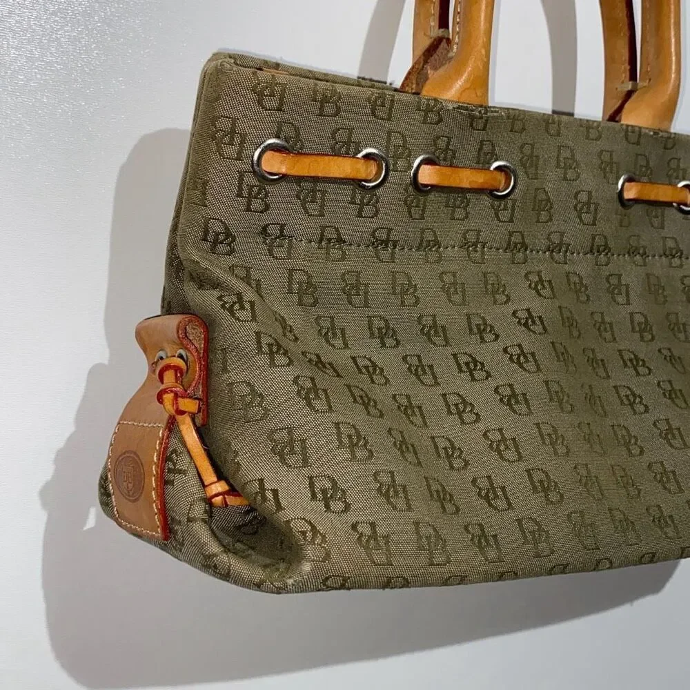 Dooney And Bourke Signature Women's Brown Tassel Tote Shoulder‎ Bag